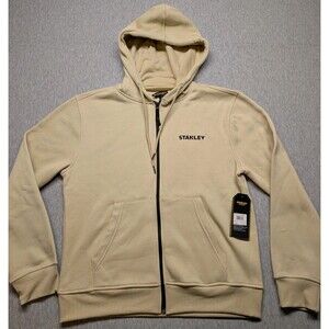 $46 Stanley Mens Workwear Hoodie Full Zip Medium Tan Sweatshirt Shirt NWT Sz S